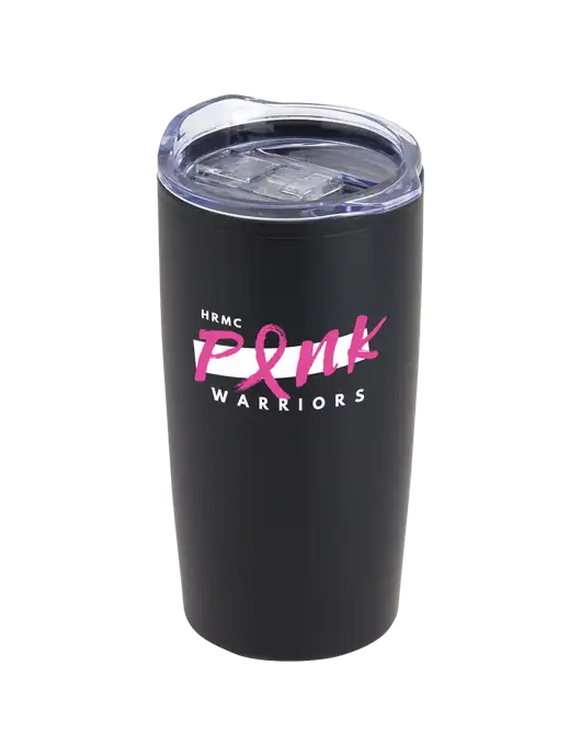 Olympus Black 20 oz Tumbler w/Pink Warriors Logo