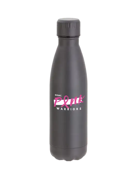 City Go Matte Charcoal 17 oz Insulated Bottle w/Pink Warriors Logo