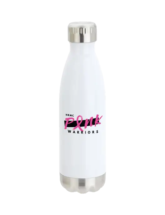 City Go White 17 oz Insulated Bottle w/Pink Warriors Logo