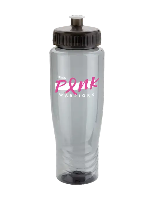 Roam Smoke 28 oz Eco-Polyclear Bottle with Push Pull Lid w/Pink Warriors Logo