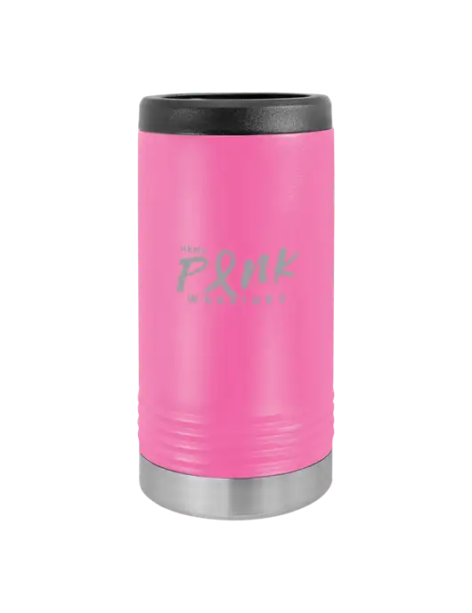 Polar Camel Powder Coated Pink Vacuum Insulated Slim Beverage Holder w/Pink Warriors Logo