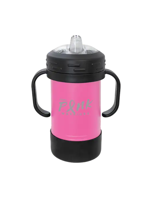 Polar Camel 10 oz Powder Coated Pink Sippy Cup w/Pink Warriors Logo
